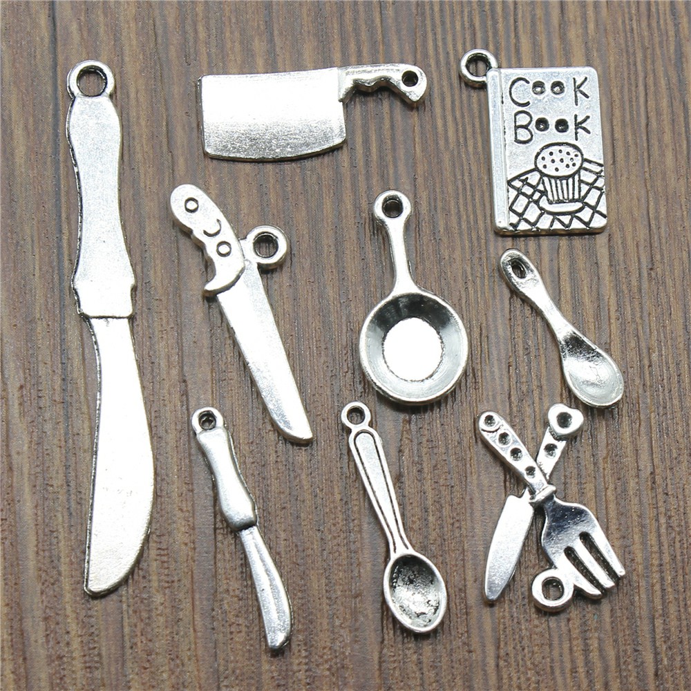 Vintage Collectible Spoons - 20 ciondoli per utensili da cucina,