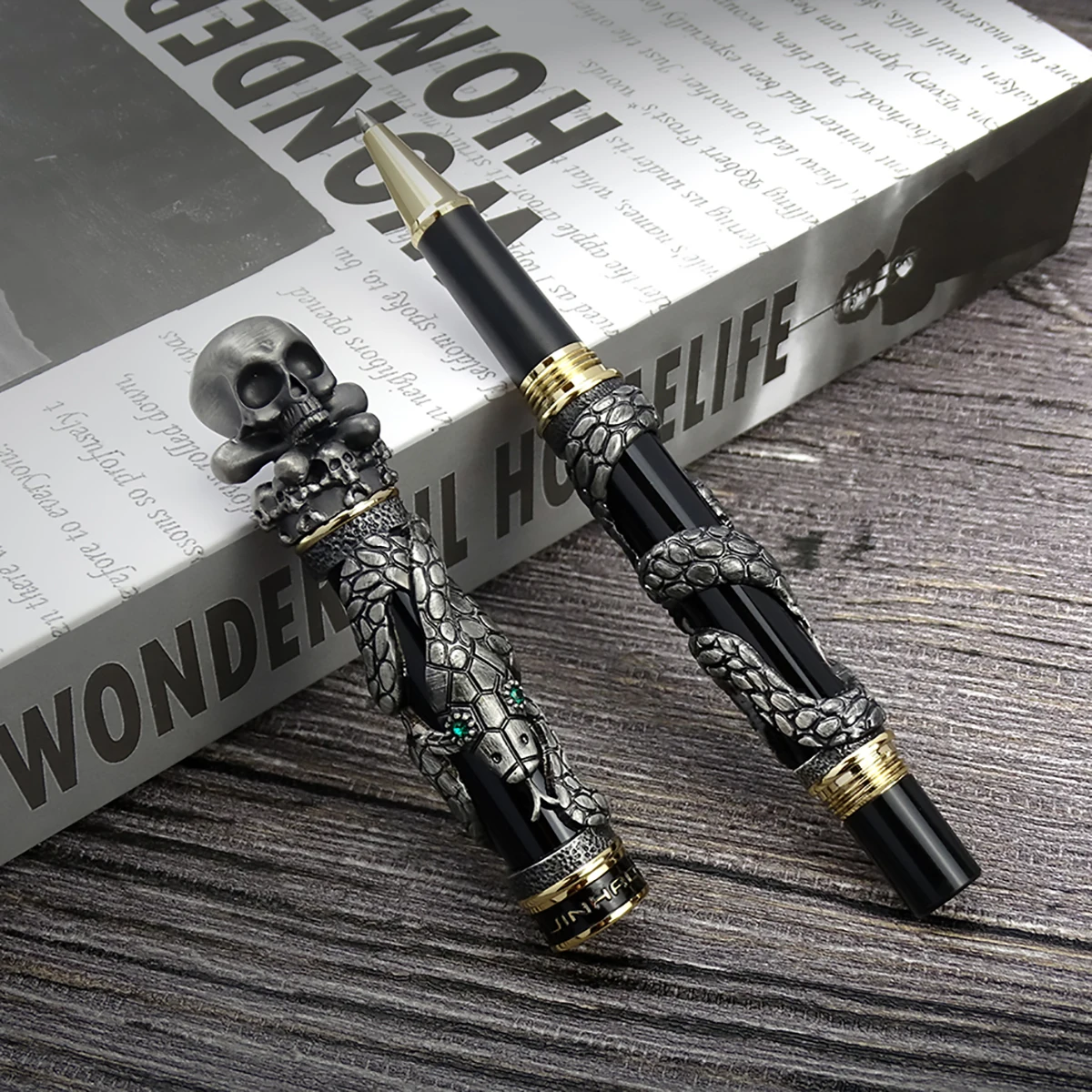 Vintage Collectible Pens - Jinhao penna roller Vintage in metallo
