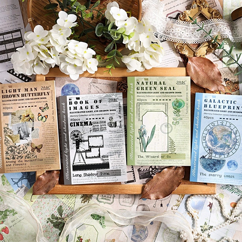 Vintage Collectible Books - 40 Fogli Illustrati Serie Luce e
